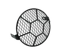 Couvre-phares Phare Latéral De Moto De 6,3 Pouces Pour Café Pour Racer Pour Touring Pour Sportster Pour Grille Ronde Masque LED Vintage Noir Universel Couvre Phare Gril Protecteur(H)