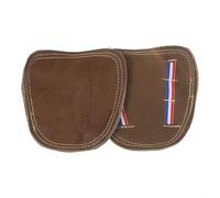 Couvre-pied de soudage en cuir de vachette conçu pour la protection contre les étincelles et les scories avec coutures résistantes au feu et caractéristiques anti-écrasement pour soudeurs (gris-marron
