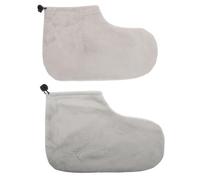 Couvre-pieds Chauffants à Paraffine 1 Paire Coton Peluche | Accessoire de Soin Beauté, Conserve la Chaleur des Pieds Secs, Améliore L’absorption