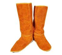 Couvre-pieds de soudeur pour soudeur, chaussures de soudage, protections de soudure, guêtres de soudage, résistant à l'abrasion à la chaleur, couvre-chaussures en cuir, 38,1 cm, outil de protection et