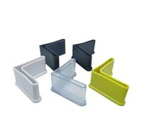 Couvre-Pieds en PVC en Forme de L, Angle Triangulaire, Coussinet en Caoutchouc, étagère antidérapante, Table, Chaise, Meubles, Coussinets de Pieds, Protection de Sol (Couleur : Transparent 8Pcs, Tai