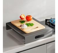 Couvre Plaque de Cuisson Gaz, Cache Plaque de Cuisson À Gaz Polyvalente, Gain de Place Dans la Cuisine, Étagères de Cuisine, Protection Plaque de Cuisson(Gray,40x50cm/16x20in)
