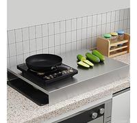 Couvre Plaque de Cuisson Gaz, Cache Plaque de Cuisson en Acier Inoxydable de 2,0 mm, avec Patins Antidérapants, Facile À Nettoyer(80x50x9cm/31x20x3.5in)
