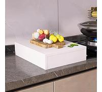 Couvre Plaque de Cuisson Gaz, Housse de Cuisinière Polyvalente pour Cache Plaque de Cuisson, pour Cuisinière À Gaz ou Électrique de Caravane(White,40x48x9.6cm/16x19x3.7in)