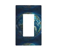 Couvre-plaque murale artistique en forme de tortue de terre, 1 gang de taille standard 11,2 x 6,9 cm, couvercle décoratif pour interrupteur, couvercle de prise de courant en polycarbonate