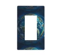 Couvre-plaque murale artistique en forme de tortue de terre, 1 gang sans vis, taille standard, 11,7 x 7,1 cm, couvercle décoratif pour interrupteur, couvercle de prise de courant en polycarbonate