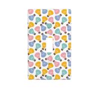 Couvre-plaque murale colorée pour ampoule - Plaques murales 1 gang - Taille standard - 11,4 x 7 cm - Couvercle décoratif pour interrupteur à bascule - Couvercles de sortie en polycarbonate