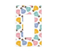 Couvre-plaque murale colorée pour ampoule - Plaques murales sans vis - Taille standard - 11,7 x 7,1 cm - Couvercle décoratif pour interrupteur - Couvercles de sortie en polycarbonate thermoplastique