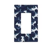 Couvre-plaque murale en polycarbonate thermoplastique thermoplastique - Motif requin marteau - Taille standard - 11,2 x 6,9 cm