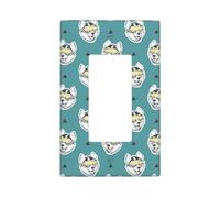 Couvre-plaque murale en polycarbonate thermoplastique thermoplastique pour interrupteur Motif Husky Taille standard 11,2 x 6,9 cm