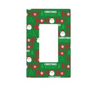 Couvre-plaque murale mignon Père Noël et Ho Plaques murales 1 gang Taille standard 11,2 x 6,9 cm, couvercle décoratif pour interrupteur de lumière, couvercle de sortie, polycarbonate thermoplastique