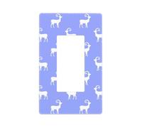 Couvre-plaque murale simple en forme de chèvre blanche de dessin animé, plaques murales sans vis de taille standard 11,7 x 7,1 cm, cache-prise pour interrupteur décoratif, polycarbonate