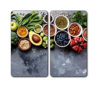 Couvre-plaques de cuisson - Healthy Kitchen - 52 x 30 x 0,8 cm - Gris