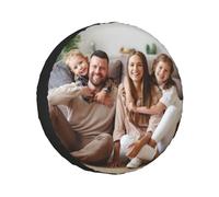 Couvre-pneus de Secours personnalisés, Housse de Roue personnalisée avec Logo, Ajoutez Votre Propre Texte personnalisé Nom Image, pour remorque SUV RV SUV (14inch)