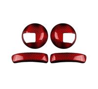 Couvre-poignée De Porte En Fibre De Carbone Véritable Pour Fiat 500 2008-2011 Pour Abarth 595 695 2012-2023 BLNETU(Red Carbon)