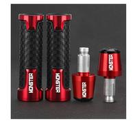Couvre-poignée en caoutchouc pour moto POUR DUCATI MONSTER 696 796 797 821 937 950 1200 S R Accessoires CNC 7/8 "22MM Poignées De Guidon Capuchon De Barre De Poignée Bouchons D'extrémité Moto(A red re
