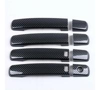 Couvre poignée porte Compatible Avec Nissan Pour Navara Pour Frontier Pour D40 2005-2013 Voiture Chrome Poignée Housse Garnitures Porte Cuve Cadre Autocollant Accessoires(Carbon 2 buttons)