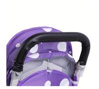 Couvre-poignée pour poussette Housse de poignée poussette, protection en PU, gant universel pliable et lavable avec fermeture éclair, un ensemble(Black)