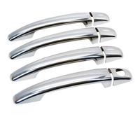 Lot de 4 poignées de porte en acier inoxydable pour Peugeot 207 308 407/Citroën C4, chromé
