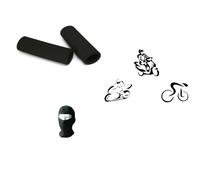 Couvre-poignées en éponge pour moto, scooter, vélo, trottinette, compatible avec TOMOS, 1 paire de manchons en éponge pour guidon antidérapant universel 12 x 4,2 cm noir
