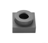 Couvre-pommeau de douche carré réglable pour appareils de salle de bain | Plaque décorative pour tuyau d'eau | Design surélevé et rétractable | Réglage de la hauteur de 0 à 23 mm | Gris