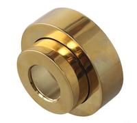 Couvre-pommeau de douche décoratif avec réglage de la hauteur de 0 à 23 mm, base en cuivre assurant stabilité et résistance à l'humidité (doré)