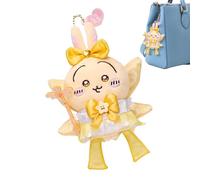 Couvre-porte en peluche de caractère - Pendant décoratif pour accents de sac amusants, portabilité légère avec anneau en métal sécurisé, charme de collection pour les voyages scolaires de trajet, pelu