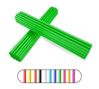 Couvre Rayon,PSLER 72 Pièces Peaux de Rayons Enjoliveurs de Jantes Housses de Protection Réutilisables pour Moto de Montagne en Fauteuil Roulant - Vert Foncé