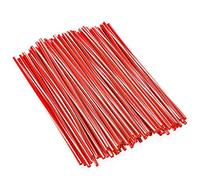 Couvre Rayon,PSLER 72 Pièces Peaux de Rayons Enjoliveurs de Jantes Housses de Protection Réutilisables pour Moto de Montagne en Fauteuil Roulant - Mélangé Rouge