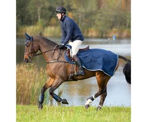 Couvre-rein polaire et imperméable pour cheval Horseware Bleu L