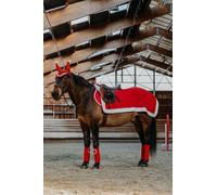 Couvre-Reins Equithème - Xmas - Couleur : Rouge, Longueur De Dos Cheval : 145 Cm