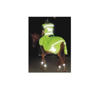 Couvre-reins fluo - HKM - Jaune - Coupe-vent - Bandes réfléchissantes - 100% polyester