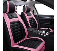 Couvre Siège Auto 1 Ensemble Housses Siège Voiture Protecteur Cuir Pour Mitsubishi Pour Pajero 4 2 Pour Sport Pour Outlander Xl Asx Pour Montero Pour Lancer 9 10 Pour Carisma(Black PINK)