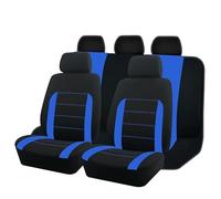 Couvre Siège Auto Ensemble Housse Siège Voiture Polyester Sport Universel Adapté À La Plupart Des Protecteurs De Élégants Bicolores En Tissu Uni(Type C Red 5 seat)