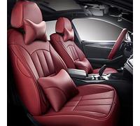 Couvre Siège Auto Housse Siège Cuir Voiture Pour Nissan Pour Qashqai J10 J11 Pour Juke Pour Murano Z51 Pour X Trail Pour Versa Pour Teana J32 Pour Almera G15 Pour Patrouille Y61(VIN ROUGE,Deluxe)