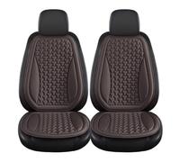 Couvre Siege Housses De Siège Auto Universelles Design Convexe Respirantes Durables Et Résistantes À La Transpiration Accessoires(2PCS Brown Front)