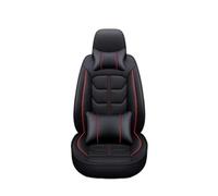 Couvre Sieges Housse De Siège Voiture En Cuir Pour Fiat Tous Les Modèles Pour 500 500L 2007-2014 Pour Punto Pour Bravo Pour Viaggio Pour Freemoauto 5 Sièges Couverture Siège Auto(Black Red pillow 2)