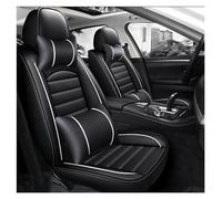 Couvre Sieges Housse siège Housse De Siège Voiture En Cuir Accessoires Automobiles Pour Ssangyong Tous Les Modèles Pour Korando Pour Kyron Pour Rodius Pour ActYon Pour Rexton(Black white pillow)