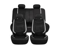 Couvre Sieges Housses De Siège Voiture Avec Feuille PVC Brillant 3 Accessoires Fermeture Éclair Protecteur Coussin Intérieur(Gray 5 Seat)