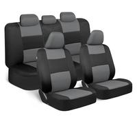 Couvre Sieges Pour Jeep Pour Liberty Pour Kj Ensemble Complet Housses Siège Voiture Universelles En Cuir Produits Accessoires(Black Gray C)