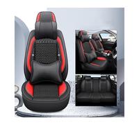 Couvre Sieges Pour Nissan Pour Note E12 Ensemble Complet Housses Siège Voiture Universelles En Cuir PU Accessoire Intérieur Voiture(Red+cushion)
