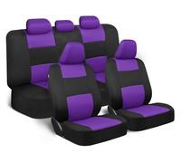 Couvre Sieges Pour Nissan Pour Versa Ensemble Complet Housses Siège Voiture Universelles En Cuir Accessoires Intérieurs(Black Purple)