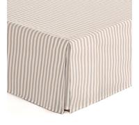 Couvre-sommier 140x190 / 200 cm Housse de sommier de lit 140 cm - Couleur Rayures Beige