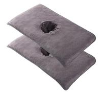 Couvre-Table De Massage 2pcs Couvercle De Lit De Massage Doux Avec Trou De Visage RéUtilisable Spa Beauty Bed Cover Toile