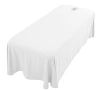 Couvre-table de massage, draps de lit de massage 112x67 couvercle de table de massage en coton doux avec face halpieuse Couvre de lit de beauté avec fond incurvé pour 74,8x31.5 pouces lits