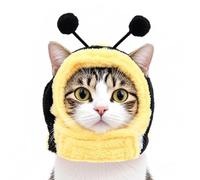 Couvre-tête avec oreilles de lapin Rose Chapeau de protection pour chat et petit chien (abeille, S)