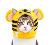 Couvre-tête avec oreilles de lapin Rose Chapeau de protection pour chat et petit chien (Tiger, M)