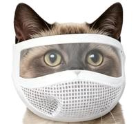 Couvre-tête de chat - Couverture de tête réglable en pour animal domestique, transparent et respirant pour le toilettage, pour la prévention des morsures, le bain, les jeux en plein air