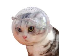 Couvre-tête de chat - Transparente et respirante - Muselière - Multifonction - Capuche pour chaton - Sphérique - Coupe des ongles - Design confortable pour les soins des animaux domestiques