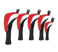 Couvre-tête de club de golf,Couvre-tête de golf | Couvre-tête hybride de golf à col long 5 pièces Couvertures de protection anti-poussière pour clubs | Cache-tête hybride en bois antidérapant